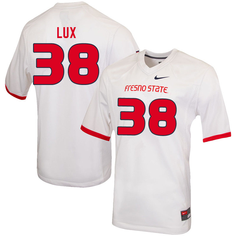 Men #38 Bralyn Lux Fresno State Bulldogs College Football Jerseys Sale-White - Click Image to Close